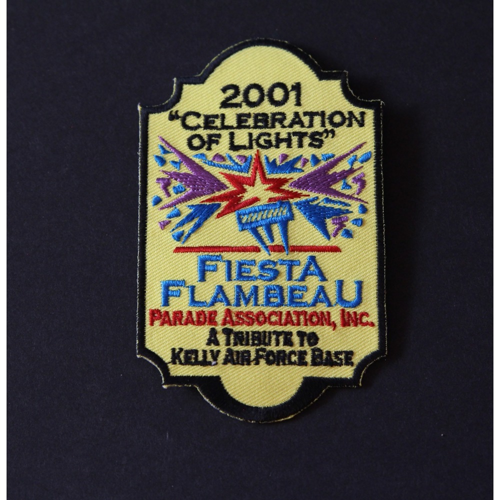 2001 "Celebration of Lights" Fiesta Flambeau"  Embroidered Patch New (M)